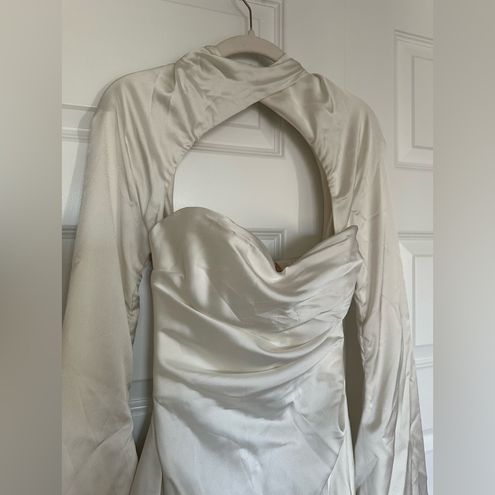 House of CB + Toira Ivory Draped Corset Dress