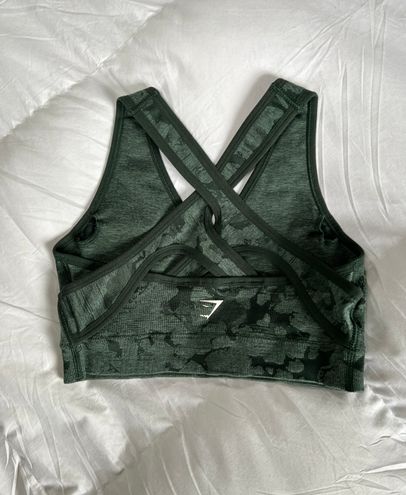 Gymshark Camo Seamless Sports Bra Green - $23 (48% Off Retail