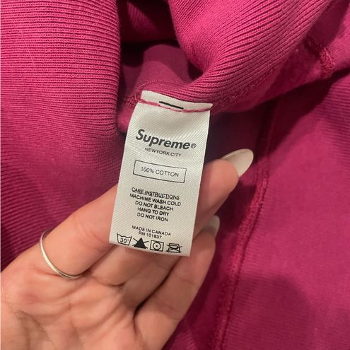 Supreme Chenille Arc logo hoodie (Magenta)