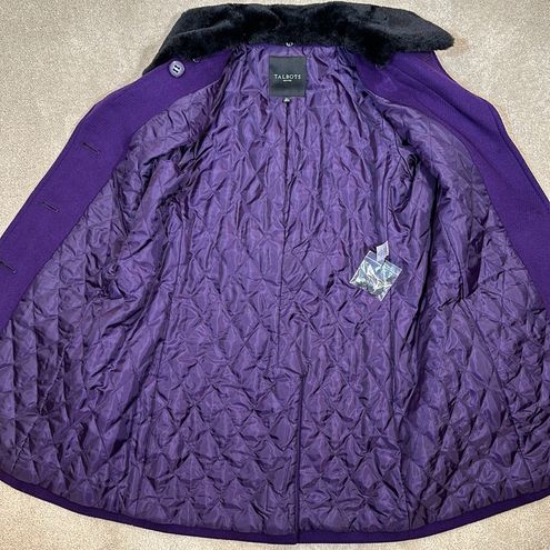 Talbots Purple Wool Blend Thinsulate Quilted Women Coat Size 10 Petite -  $150 - From Jennifer