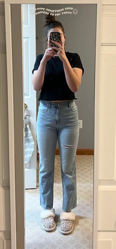 Hollister Ultra High Rise Stacked Vintage Straight Jeans