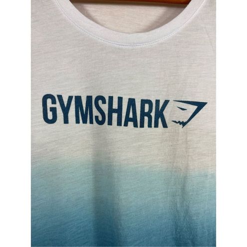 Gymshark Women's Ombré Short Sleeve T-Shirt Blue & White Size Large - $20 -  From Jamie