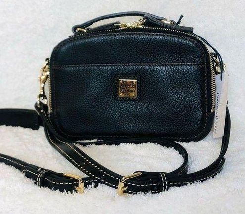 Dooney Bourke Black Belvedere Ambler Pebble Grain Leather