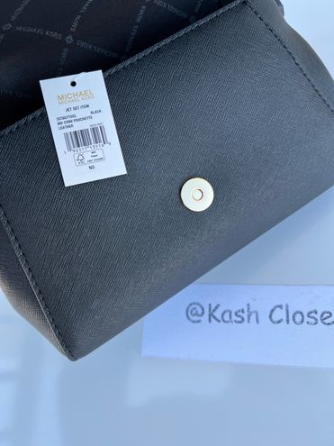 Michael Kors MK Jet Set Medium Logo Convertible Crossbody Clutch Bag -  Black - $139 New With Tags - From Kash