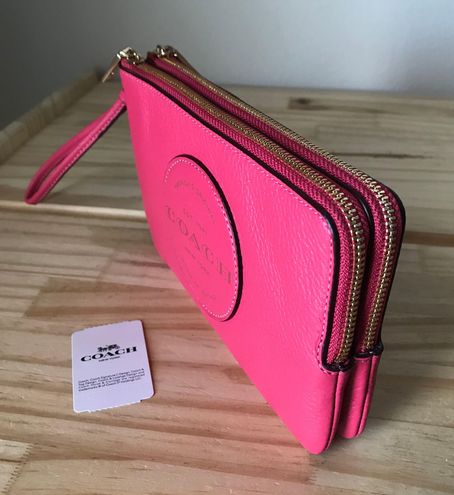 Coach Large Double Zip Wristlet Pink - $105 (41% Off Retail) New With Tags  - From Aya