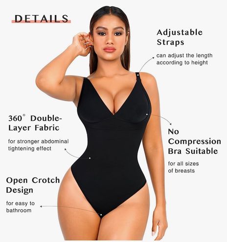 FeelinGirl Tummy Control Bodysuit for Women Thong Shapewear Half