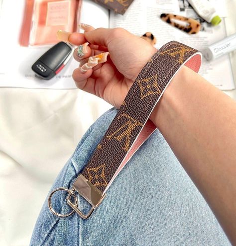 Upcycled Louis Vuitton Genuine Leather Keychain Wristlet – Sorta Sweet  Boutique