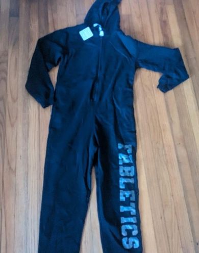 Fabletics Forever Fleece Hooded Black Onesie NWT Size XS - $68 New With  Tags - From amber