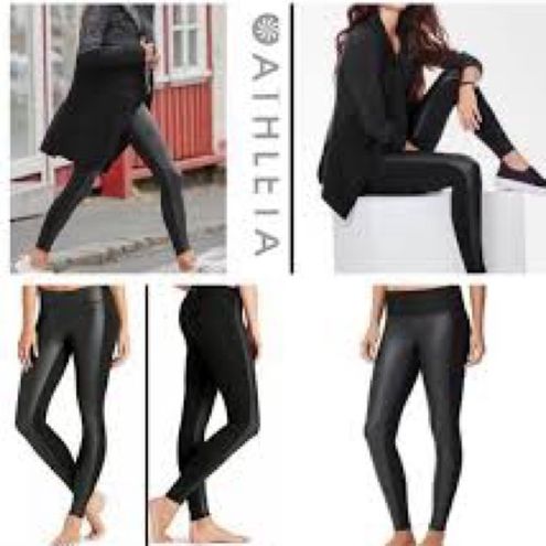 Athleta Faux Leather Gleam Tight 2.0 Leggings in Black Size medium - $36 -  From Michaela