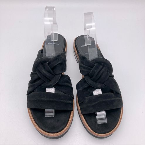 Aquatalia NWT Harley Suede Knot Sandals Slides Size undefined