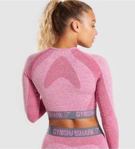 Gymshark Flex Sports Long Sleeve Crop Top size S Pink - $27