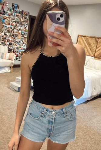 Brandy Melville cheetah laura halter top Black - $15 (31% Off Retail) -  From madelyn