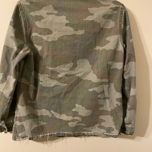 Topshop Womens 5-Button Camo Camouflage Utility Jacket Size 4 - $19 - From  Kathleen