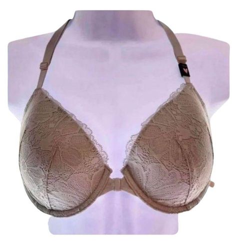 Victoria's Secret Racerback Front Closure Lined Demi Bra Green