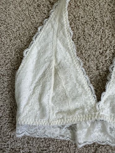 Gilly Hicks Hollister White Lace Halter Bralette Size M - $3 (90% Off