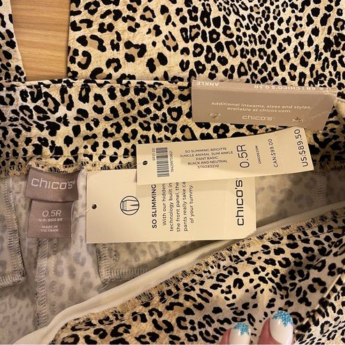 Chico's NWT So Slimming Brigitte Animal-Print Slim Ankle Pants Size 6R -  $41 New With Tags - From Cynthia