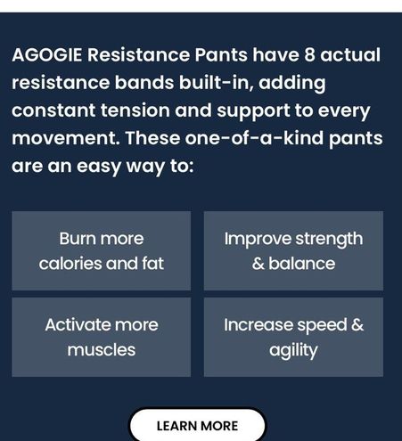 Agogie +20 Resistance Pants Size M - $72 - From ReLove