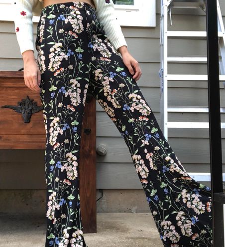 floral flare pants zara