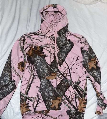 Mossy oak deals hoodie pink