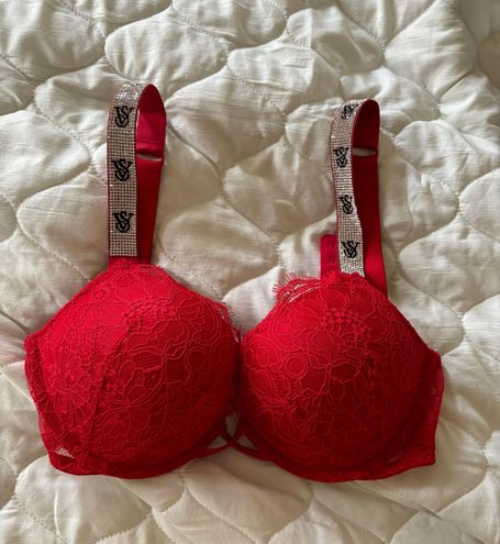 Victoria's Secret Bombshell Bra Red Size 34 B - $35 (50% Off Retail) - From  molly