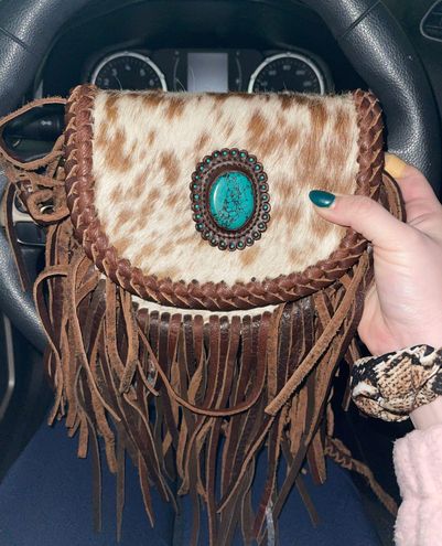 American Darling Half Moon Cowhide Purse