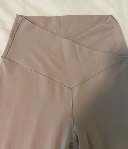 Aerie Offline Real Me High Waisted Crossover Flare Leggings Tan