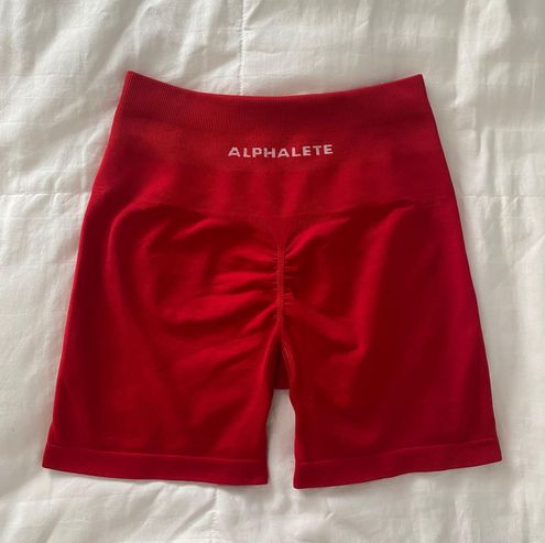 Alphalete Amplify Shorts 4.5” in Formula Red (Size: XS) - $65 - From Elaine