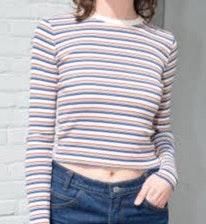 Brandy Melville Cropped Striped Long Sleeve 18 From Hayley