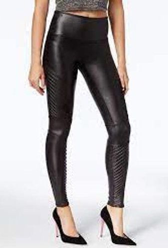 Spanx Vegan Leather Moto Leggings