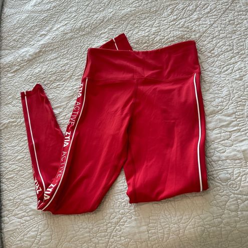 Zyia RED LOGO STRIPE LIGHT N TIGHT HI-RISE LEGGING, size 6-8 NWOT White -  $21 (73% Off Retail) - From Jamie