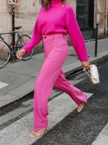 ZARA Full Length Françoise Pants Pink - $37 (26% Off Retail) - From Hopes