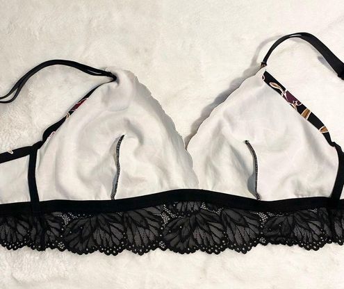 Auden Black Red Pink Floral Lace Unlined Wireless Bralette Size XL