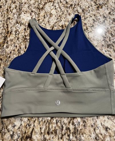 Lululemon NWT Energy High-Neck Longline Tough Bra *Medium Support, B–D Cups  - Laurel Green Size 4 - $35 (48% Off Retail) New With Tags - From A