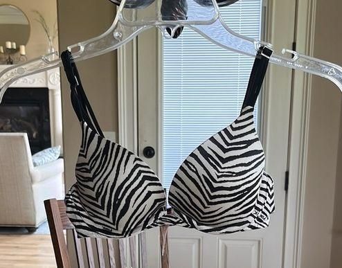 PINK - Victoria's Secret Love PINK Push Up Bra 34A Zebra Stripe Black White  Size undefined - $17 - From Debbie