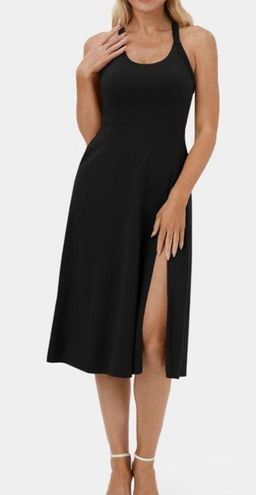 Backless Cut Out Twisted Side Pocket Split Midi Casual Plus Size Dress