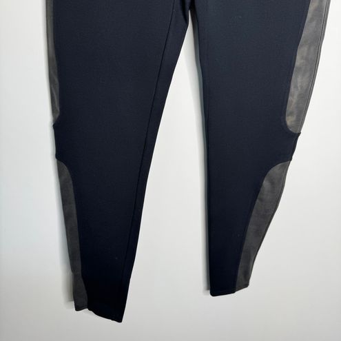 Spanx Black Faux Leather Panel Ponte Leggings XL - $56 - From Olesya