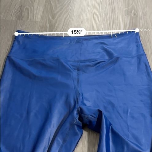 Zyia Active Light n Tight High Rise Cropped 24 Leggings in Blue Metallic  Sz 16 - $36 - From Amber