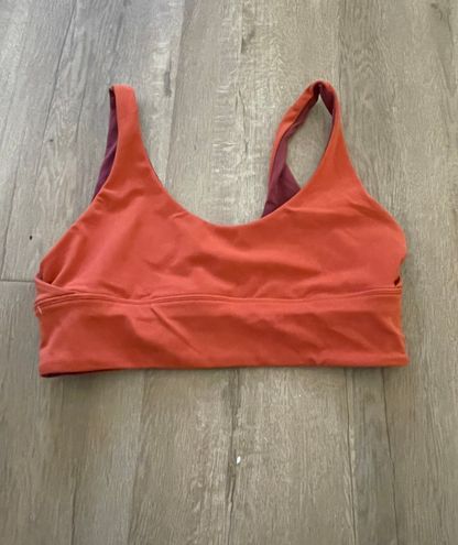 Lululemon Align™ Reversible Bra Light Support, A/b Cup In Mulled  Wine/canyon Orange