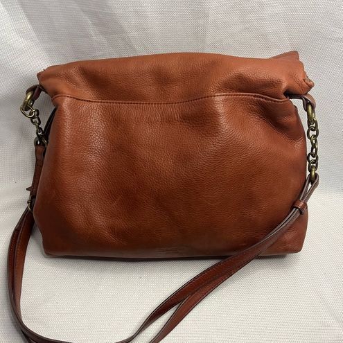 Mickey Double Zip Crossbody in Brandy