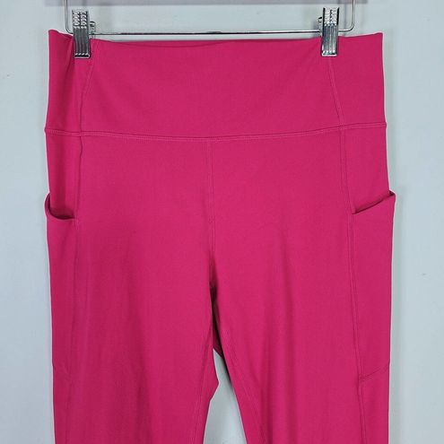 Fabletics Pure Luxe Womens Size L Pink Ankle Crop Leggings