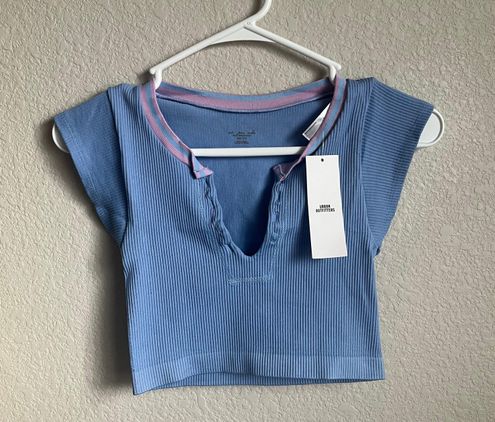 Urban Outfitters New Out From Under Go For Gold Seamless Top Blue - $32 New  With Tags - From Pretty Gal