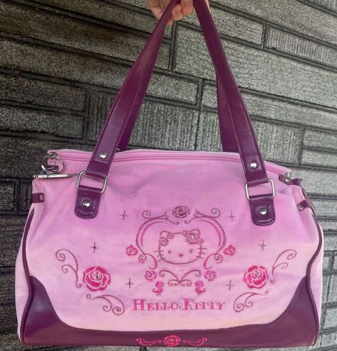 Vintage 2005 Sanrio Hello Kitty Pink Handbag Purse Y2K