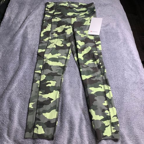 Lululemon Fast Free HR Crop 23” NEW HCCG Camo Leggings Size 6