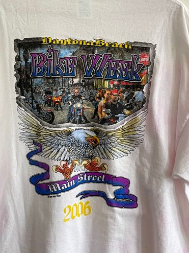 Delta Pro Weight Vintage Y2K Daytona Beach Bike Week Main Street 2006 T- shirt Sz 2X White - $20 - From EZO