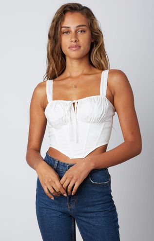 Cotton Candy LA White Structured Corset Top - $20 (58% Off Retail