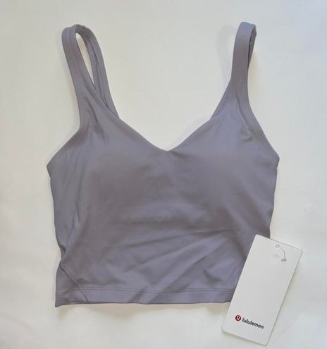 NEW Lululemon Align Tank Iced Iris Size 4 Nulu Soft Light Grey