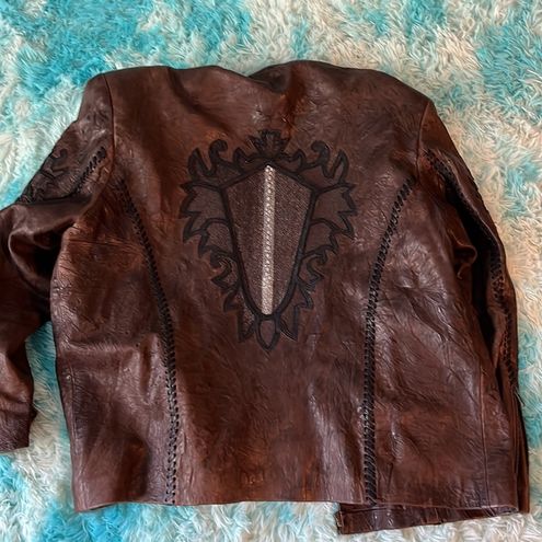 Kashani Alligator Studded Bomber Jacket