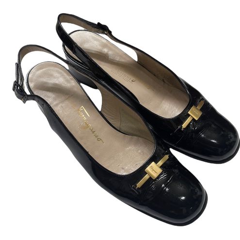 Ferragamo Women Vara Bow Slingback Black Size 5