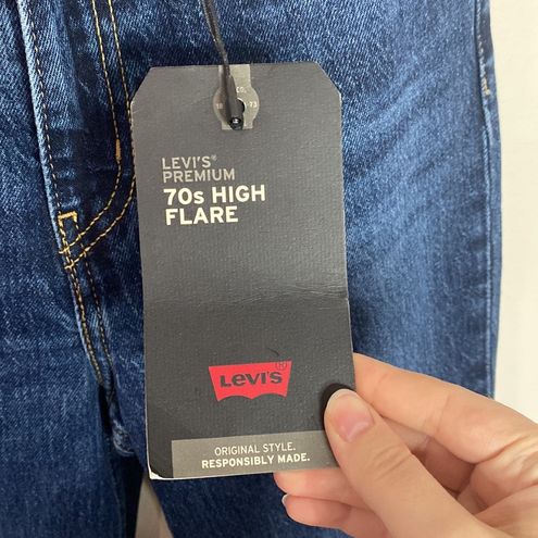 Levi's Premium 70's high rise flare jeans in Sonoma Train - Dark Wash size  25 - $92 New With Tags - From maria
