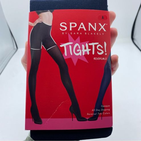 Spanx Reversible Mid-Thigh Shaping Tights A Opaque Reverse